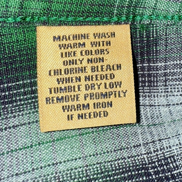 Daniel Cremieux Premium Men’s Green Plaid Long Sleeve Western Shirt — Size M - Picture 12 of 13